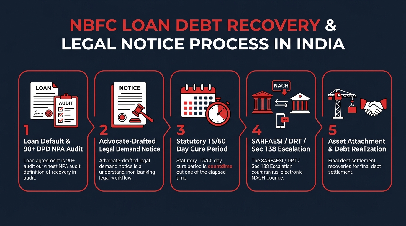 Legal Notice for Bank Loan Recovery Process Infographic