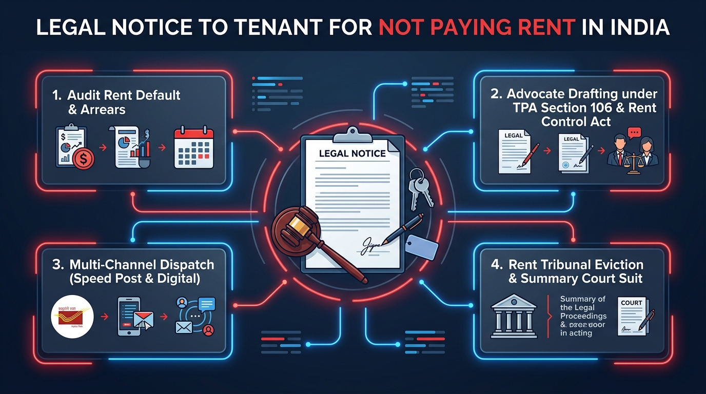 Legal Notice to Tenant for Not Paying Rent – Infographic Guide by Legal Recovery